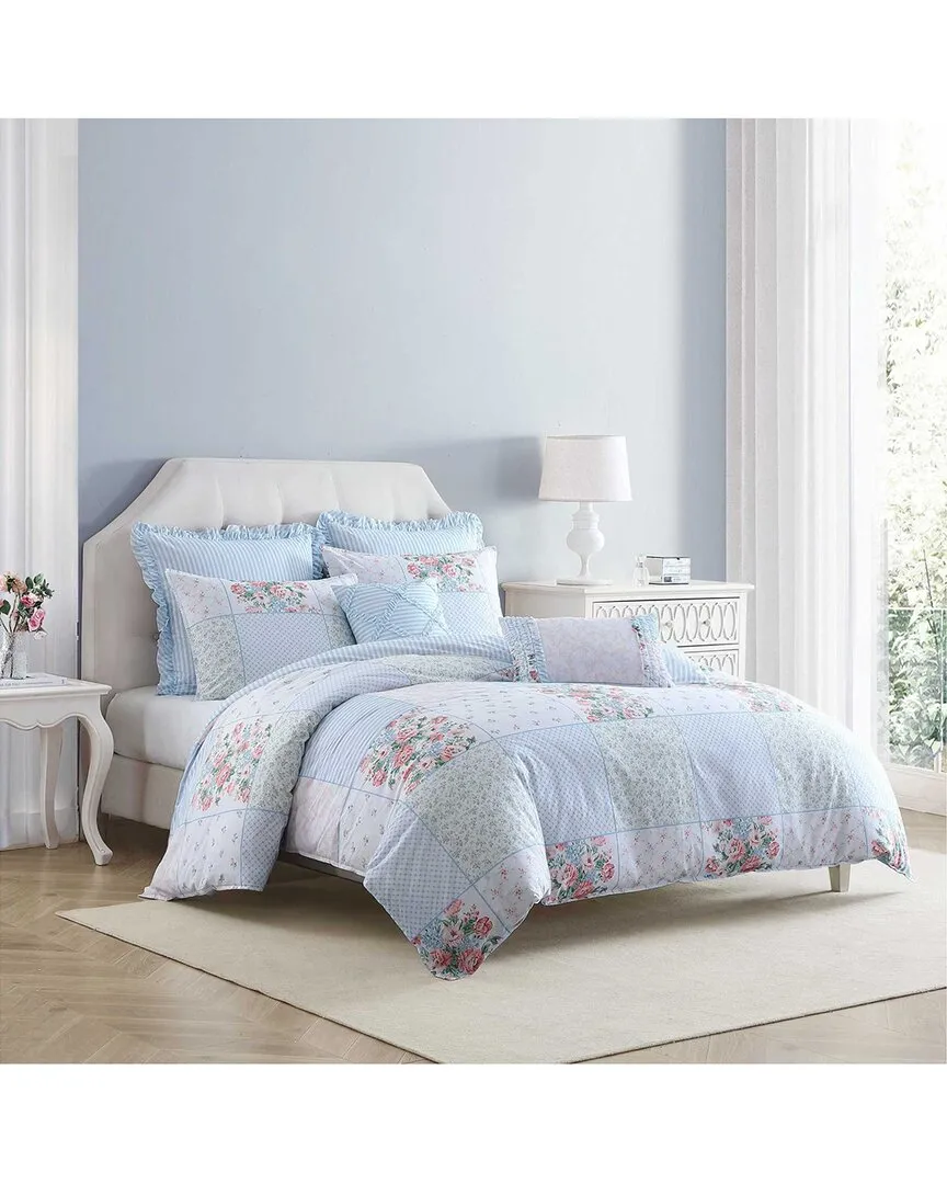 Hope Patchwork Duvet Cover Set - Pink image