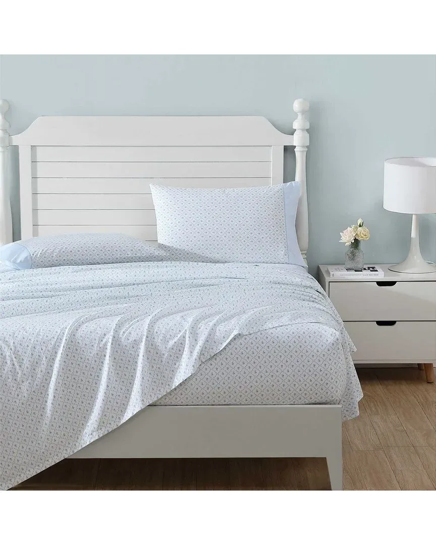 Kate 200 Thread Count Percale Sheet Set - Blue image