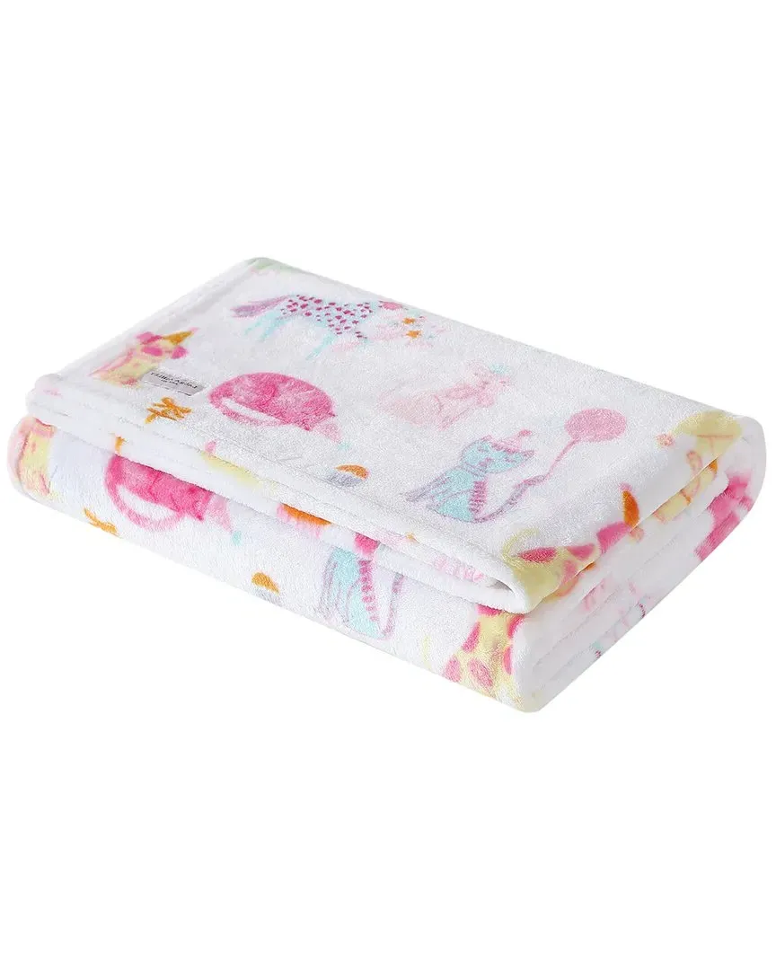 Kids Reversible Throw Blanket - Pink Blue, Polyester image