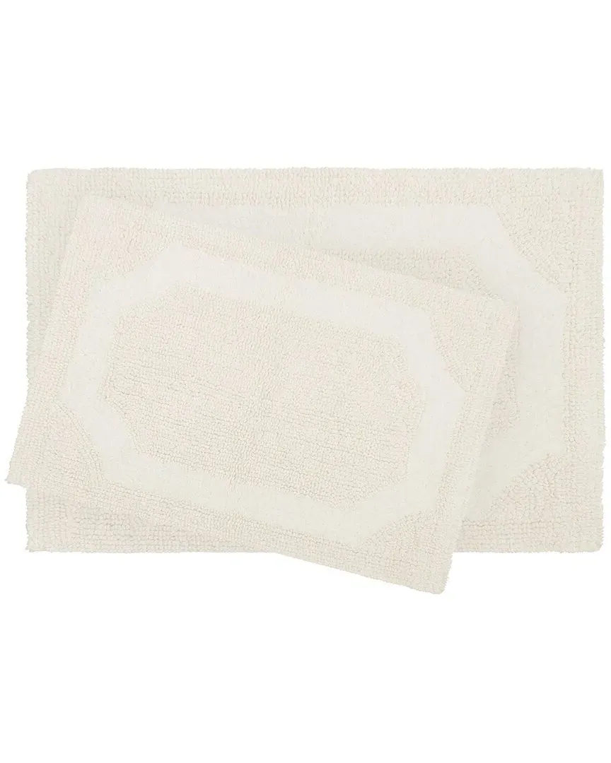 Reversible 2pc Bath Rug Set - Ivory, Cotton