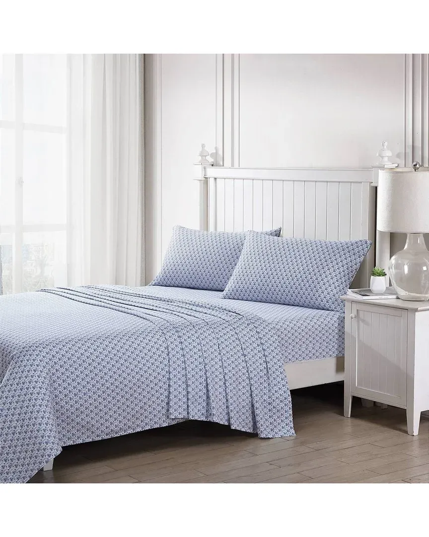 Rosemarie Cotton 300TC Sateen Sheet Set - Blue image