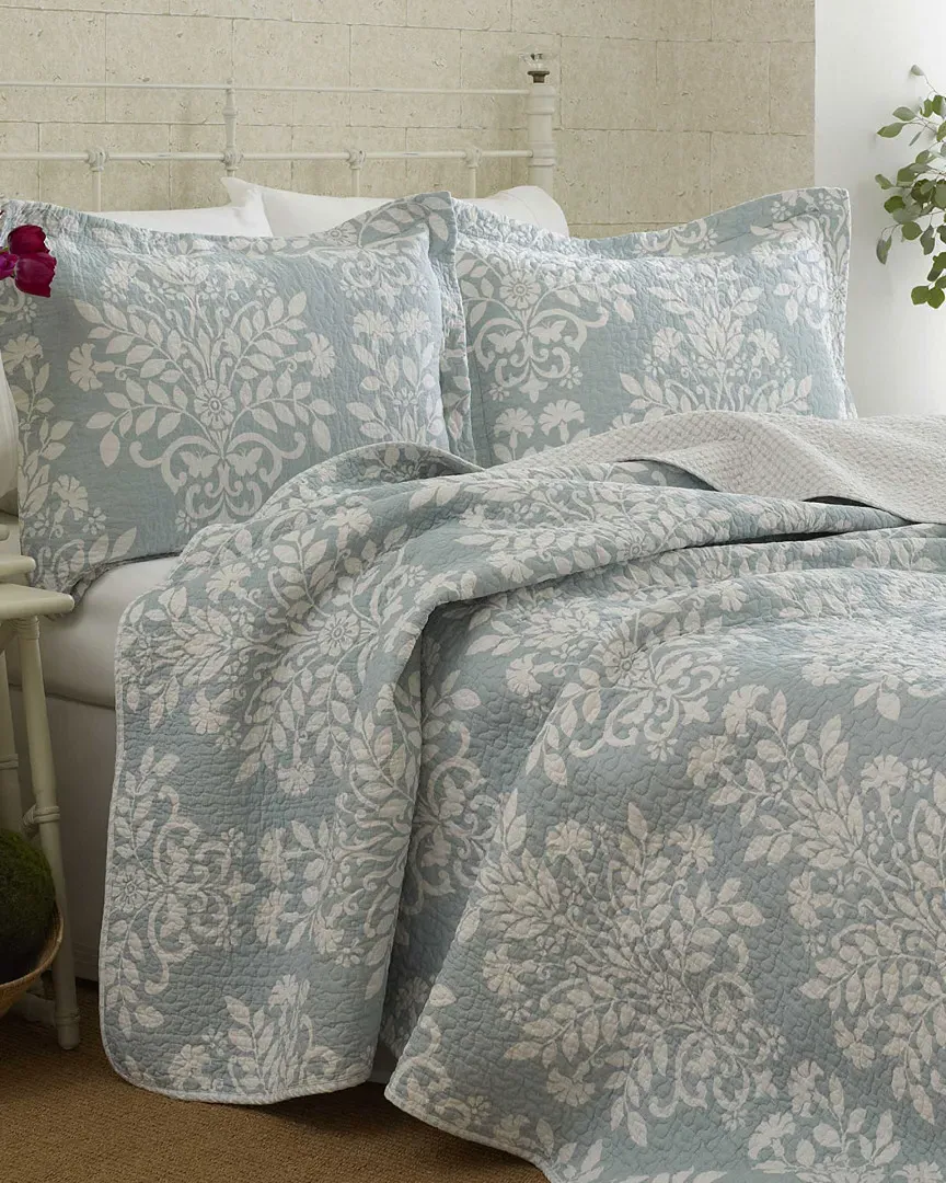 Rowland Quilt Set - Blue, Cotton