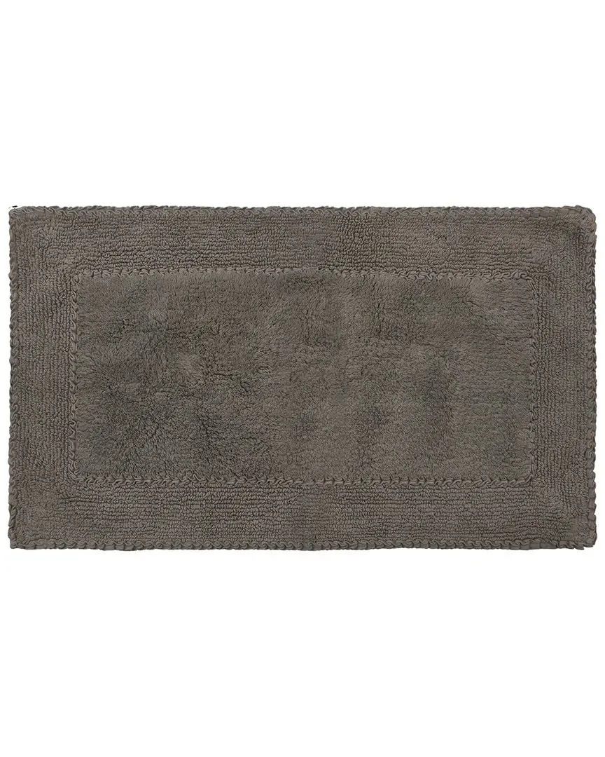 Ruffle Cotton Bath Rug - Dark Gray image