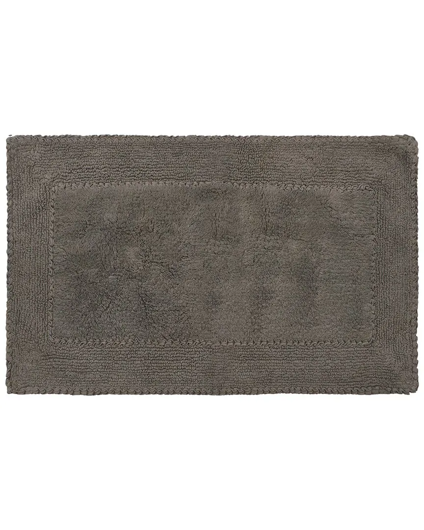Ruffle Cotton Bath Rug - Dark Grey