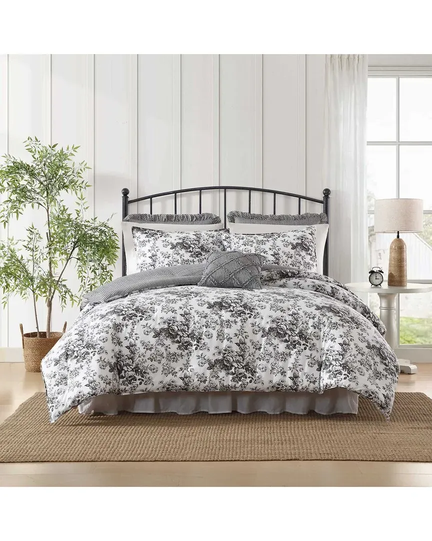 Toile Delight Comforter Set - Charcoal, Cotton