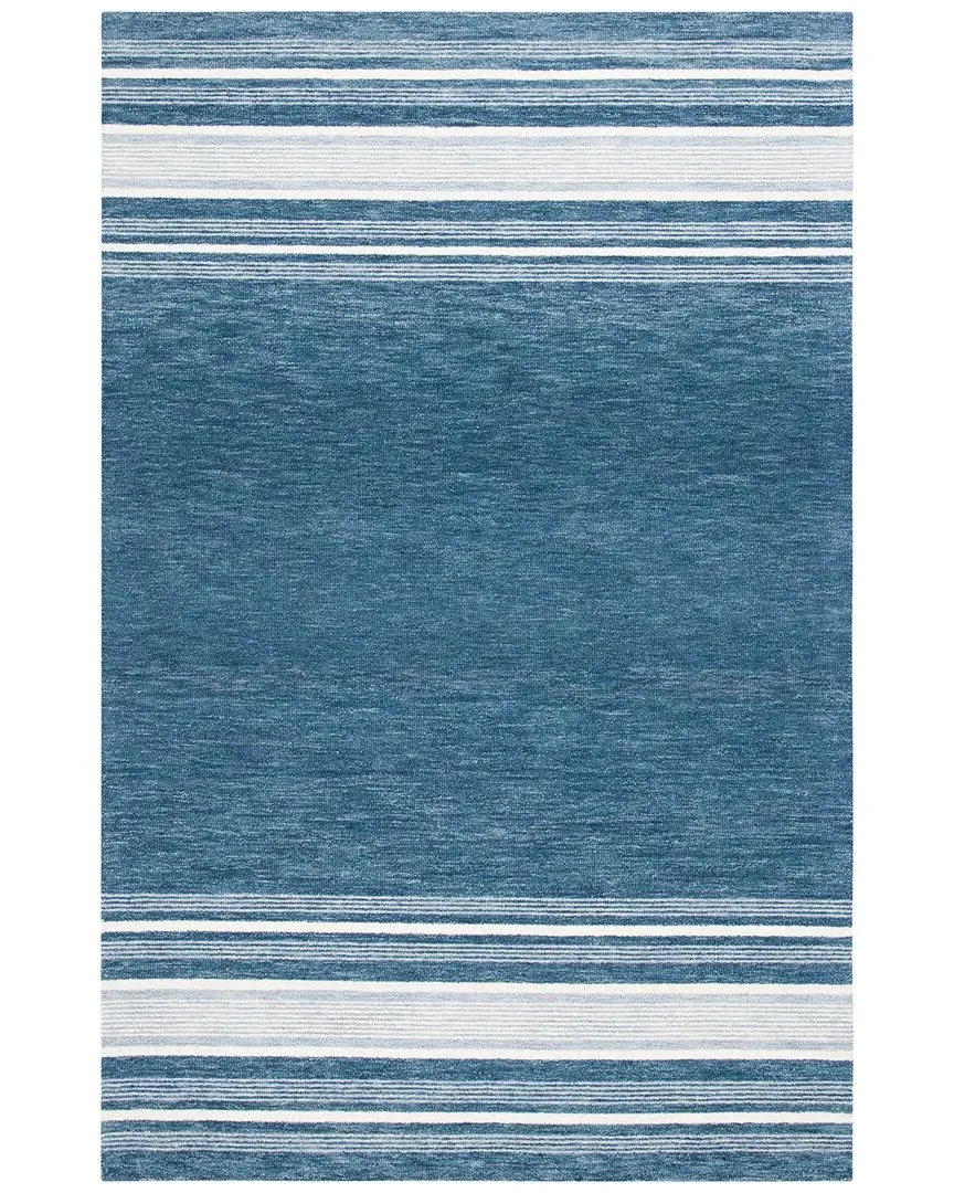 Drift Stripe Hand Tufted Rug - Blue, Wool image