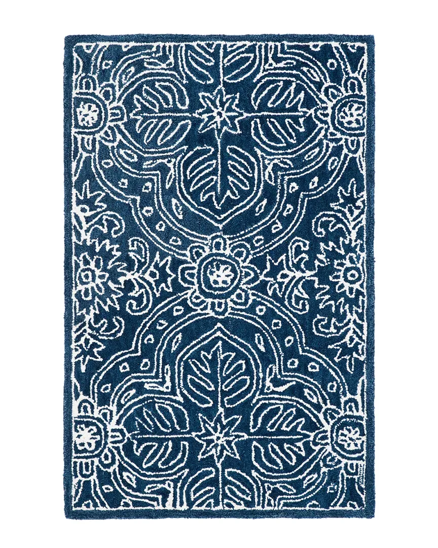 Etienne Hand-Tufted Area Rug - Navy, Wool