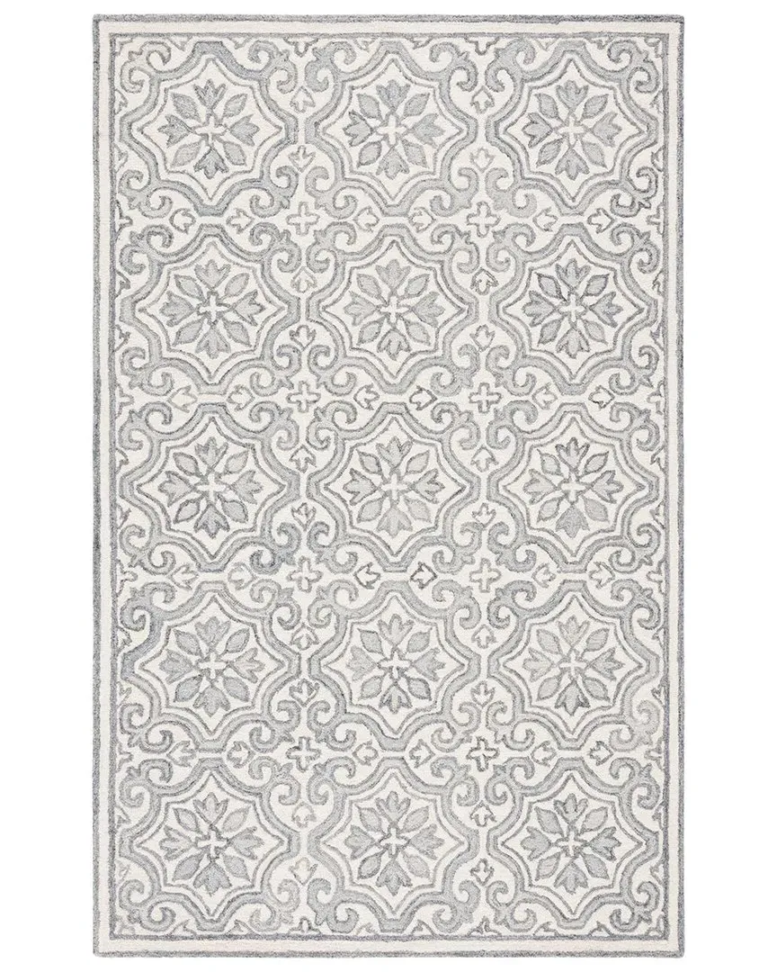 Hand Tufted Area Rug - Grey, Wool & Cotton