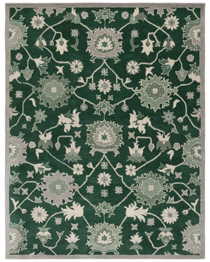 Hand Tufted Wool-Blend Rug - Green