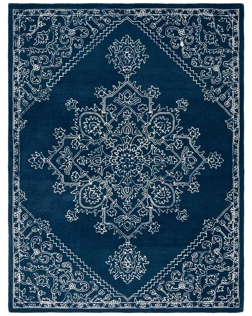 Hand Tufted Wool-Blend Rug - Navy image