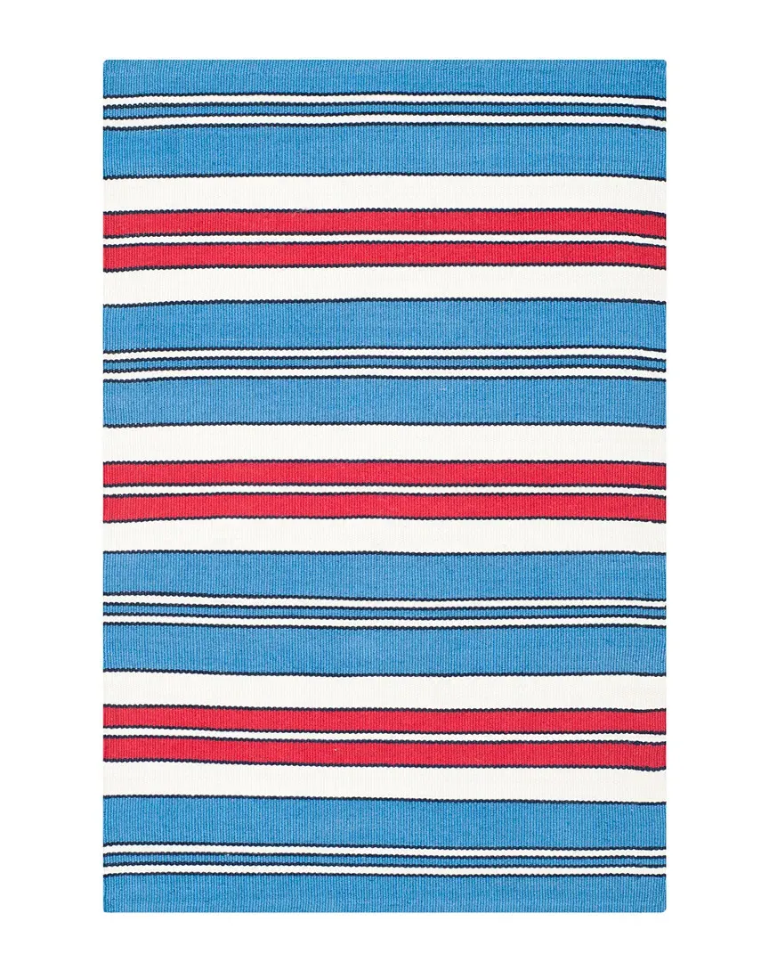 Leopold Stripe Rug - Royal Blue, Polyester