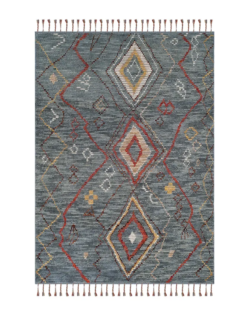 Nahla Hand-Knotted Rug - Denim, Wool image