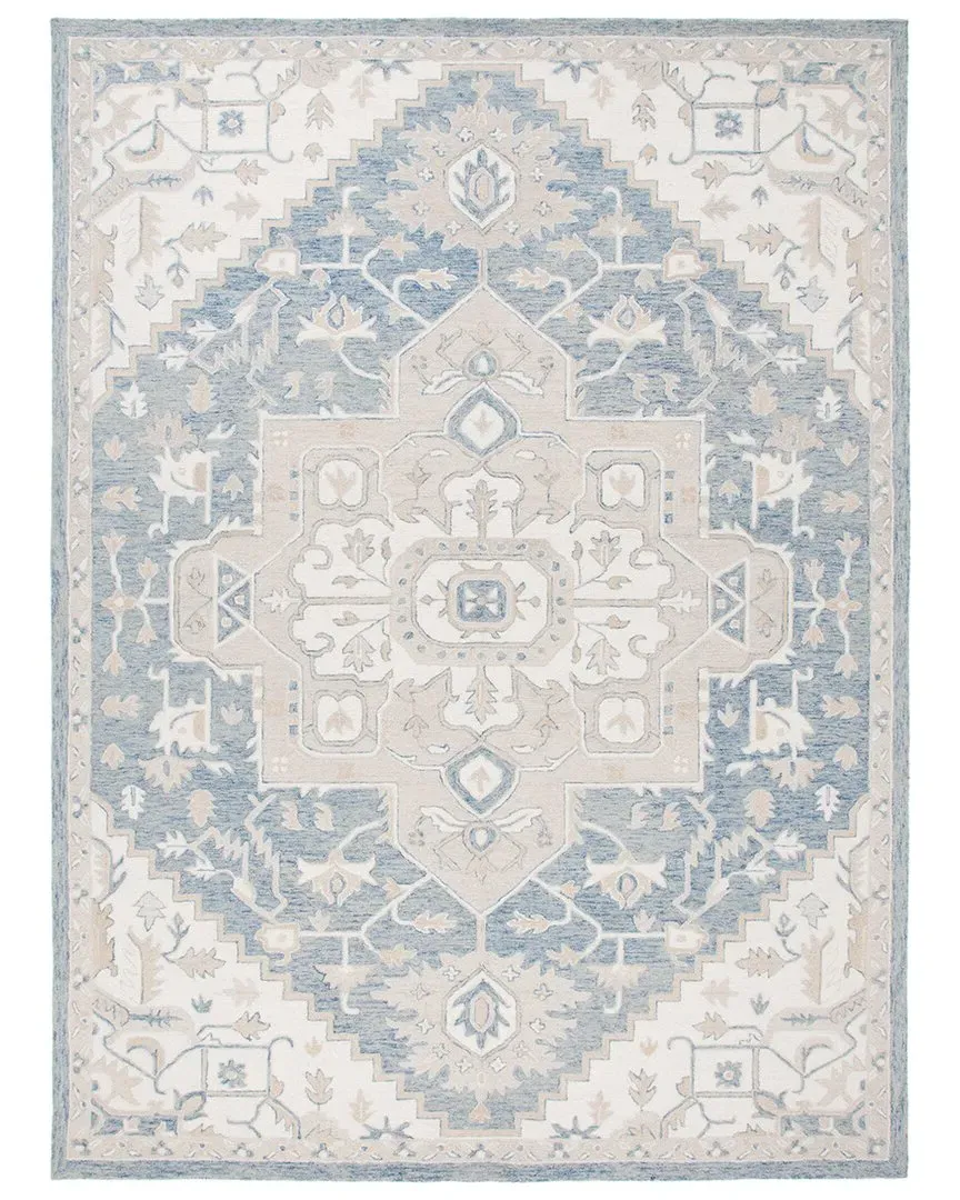 Percy Hand Tufted Rug - Blue, Wool-Blend