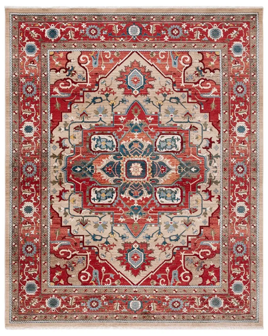 Quentin Power Loomed Area Rug - Red, Cotton