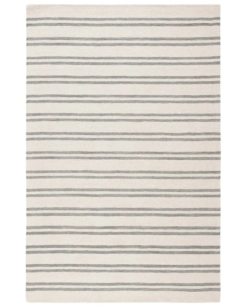 Starboard Stripe Hand Tufted Rug - Ivory, Wool