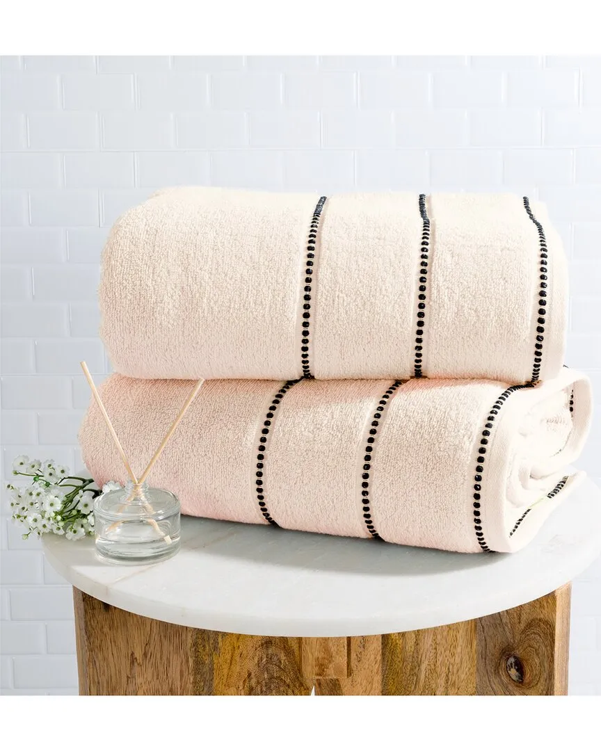 2pc Bath Sheet Towel Set - Bone, Cotton image