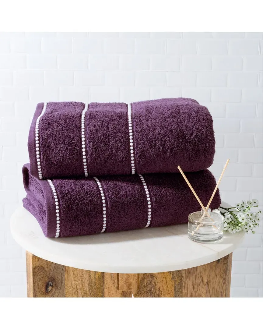 2pc Bath Sheet Towel Set - Purple, Cotton