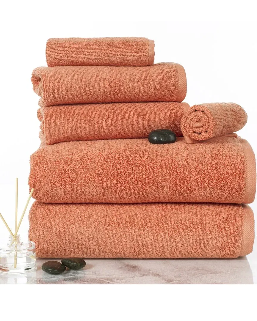 6-Piece Cotton Towel Set - Brick image