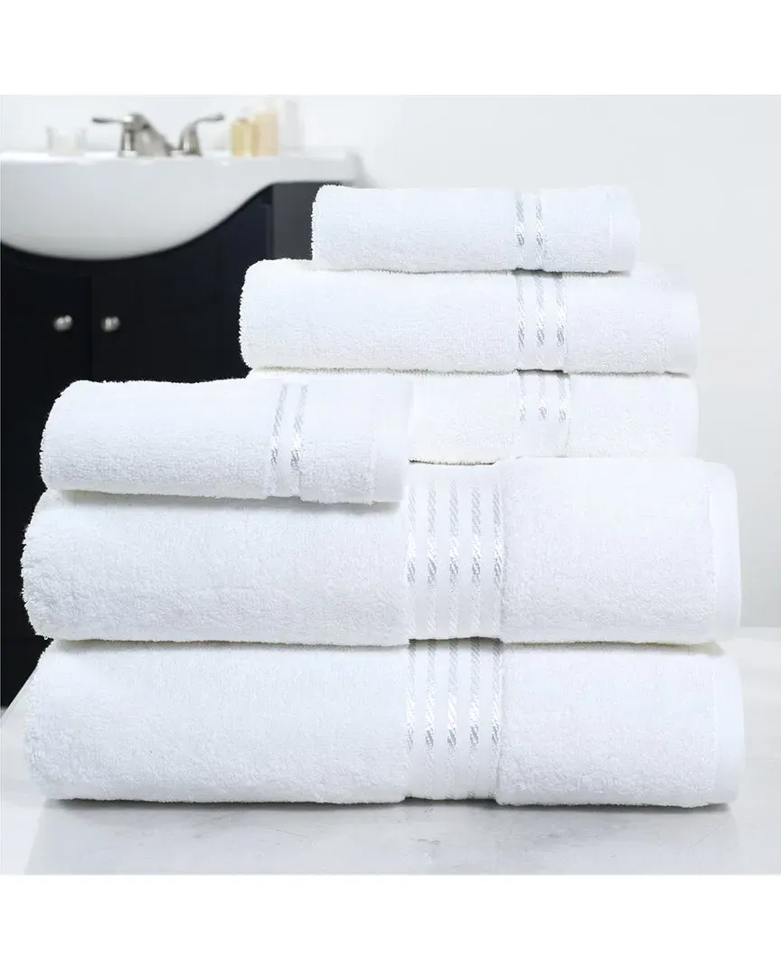 6-Piece Cotton Towel Set - White