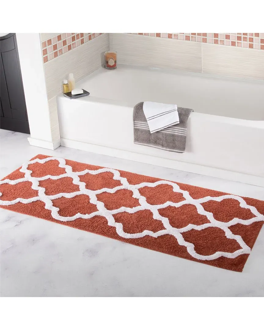Cotton Extra Long Bath Mat - Brick