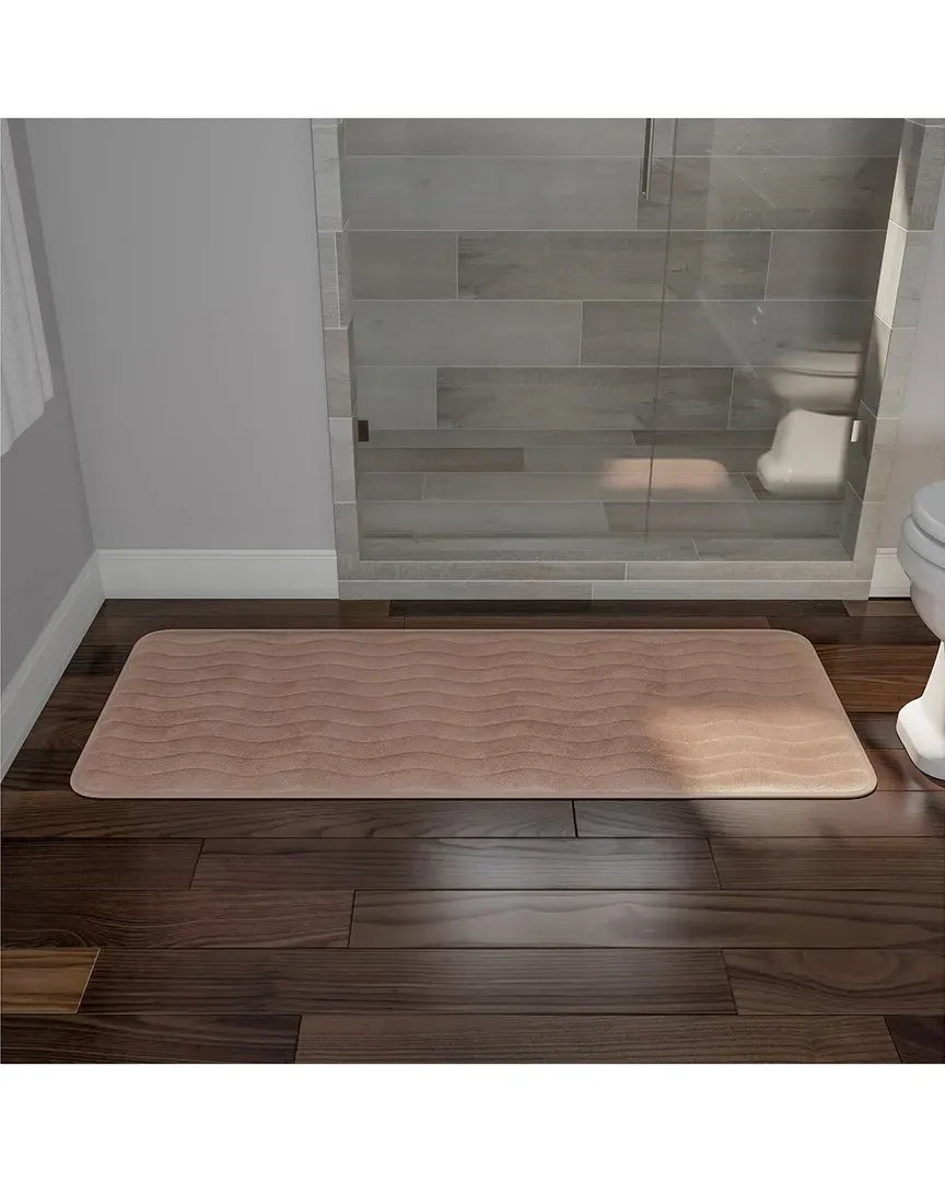 Extra Long Memory Foam Bath Mat - Mocha, Microfiber