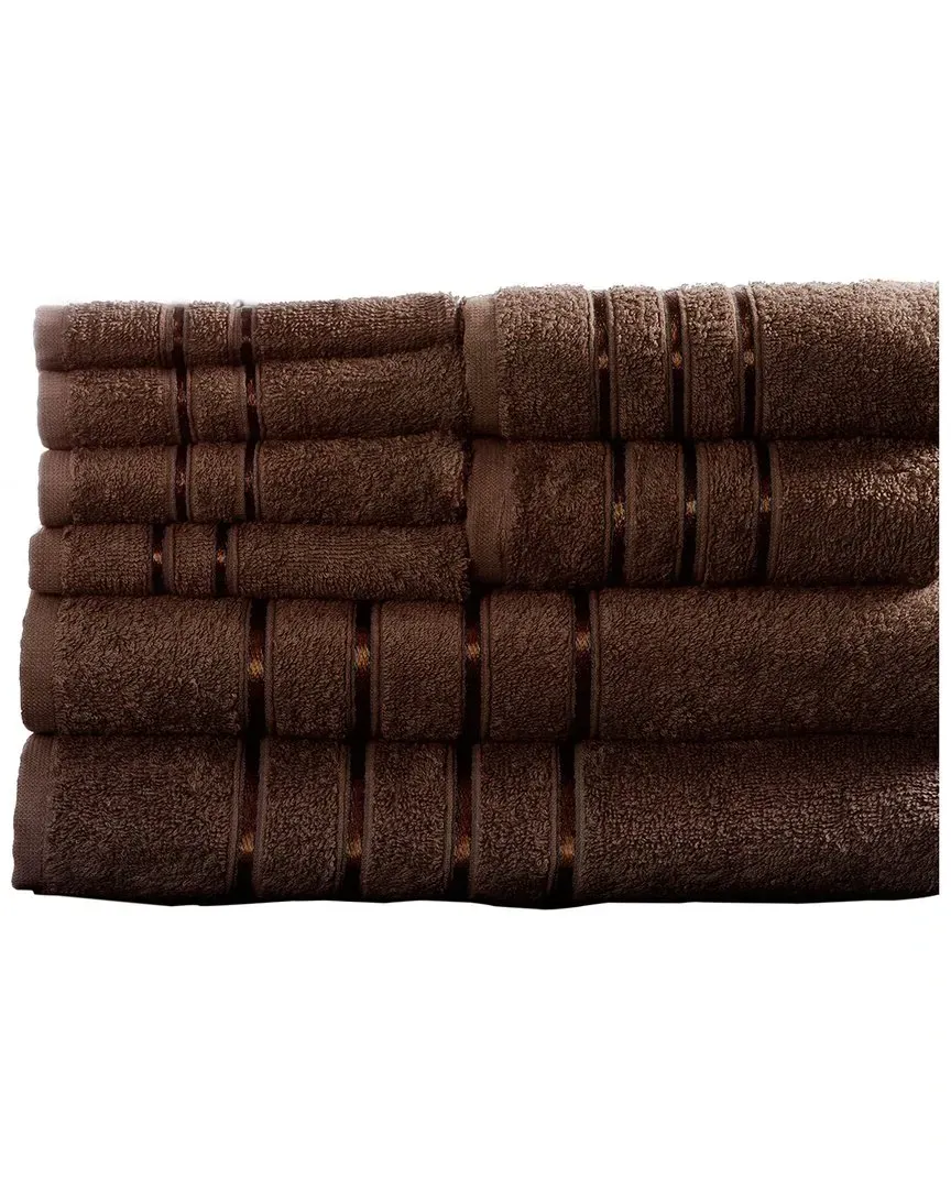 Plush 650 GSM 8Pc Bath Towel Set - Chocolate, Cotton image