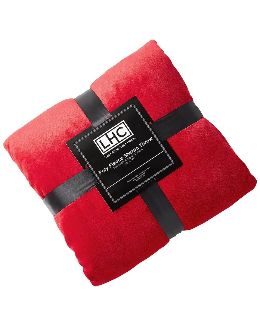 Reversible Oversized Throw Blanket - Red, Polyester