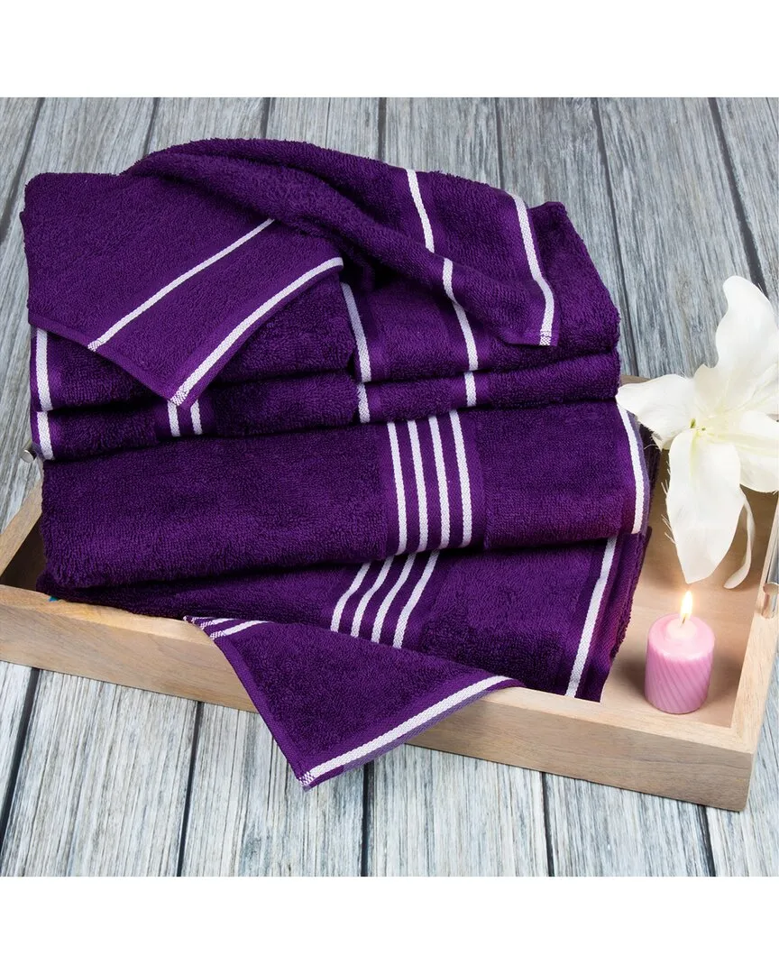 Rio 8-Piece Cotton Towel Set - Purple
