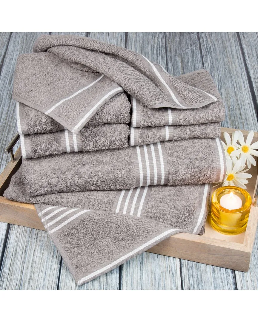 Rio 8-Piece Cotton Towel Set - Silver