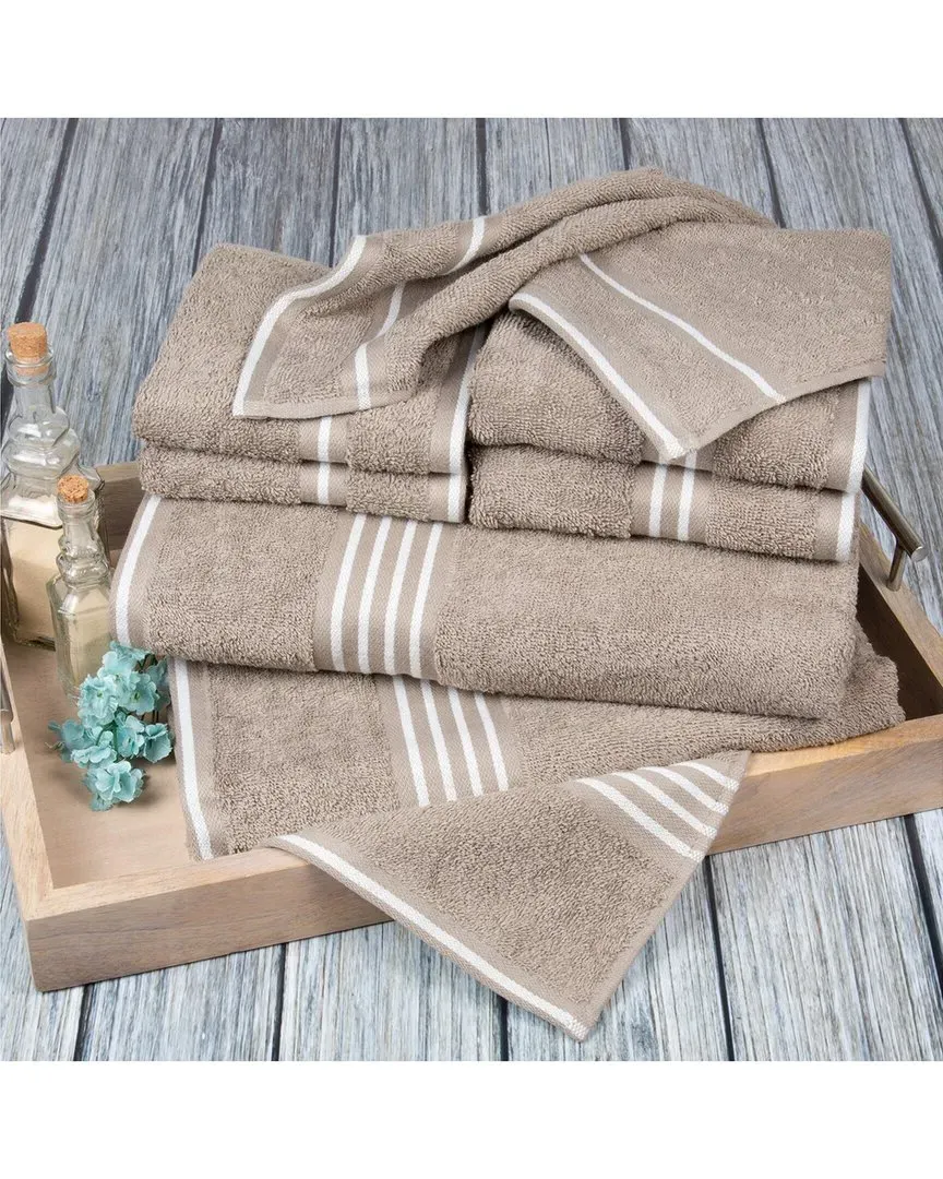 Rio 8-Piece Cotton Towel Set - Taupe