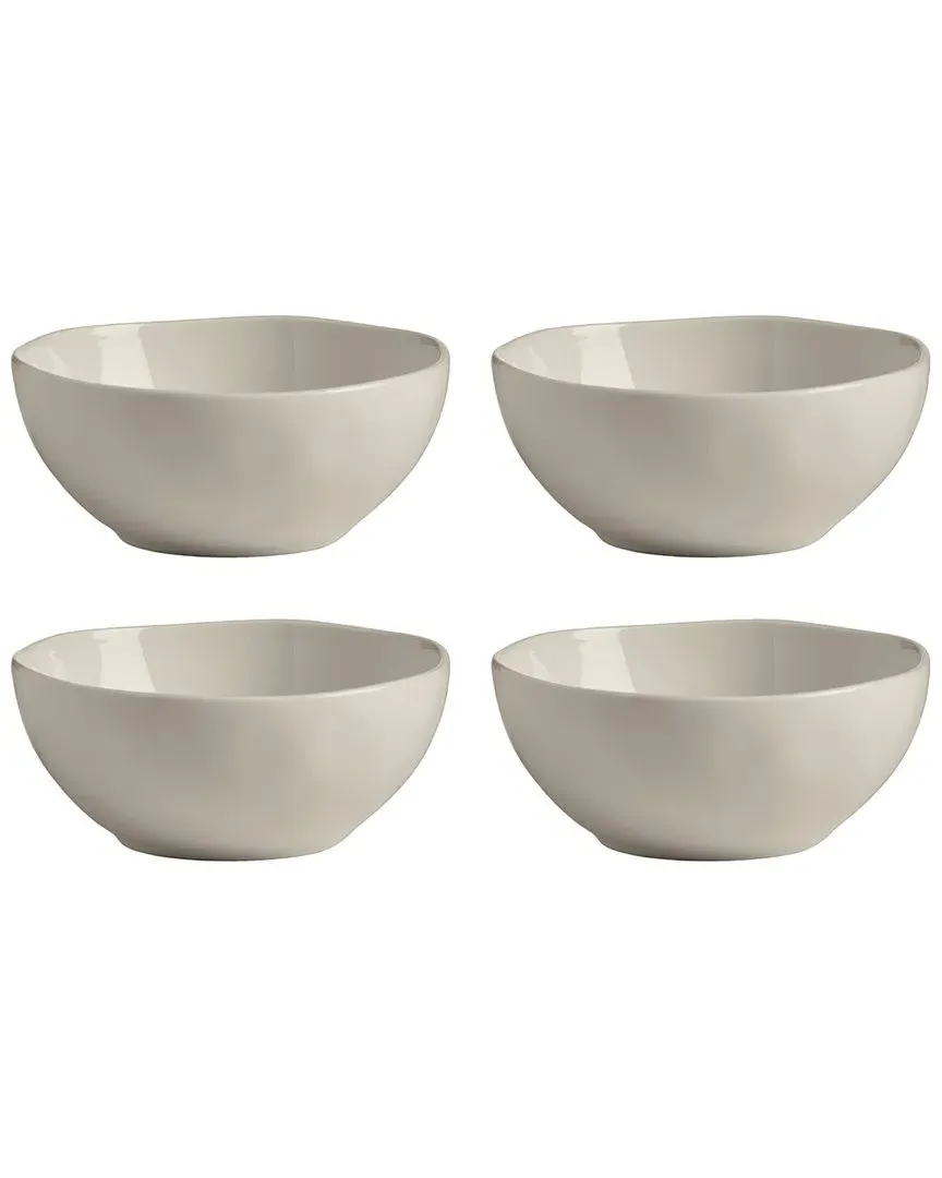 Bay Colors Set of 4 All-Purpose Bowls - Grey, Porcelain