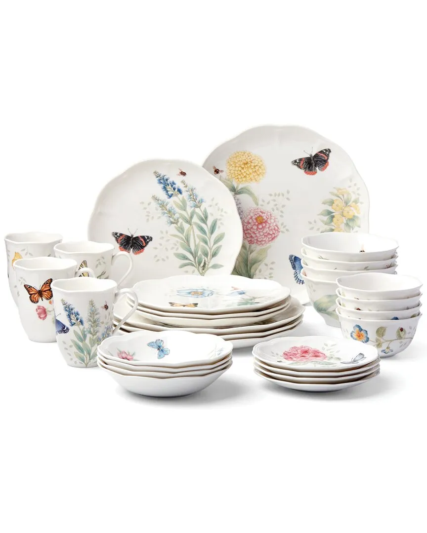 Butterfly Meadow 28-Piece Dinnerware Set - Multi, Porcelain image