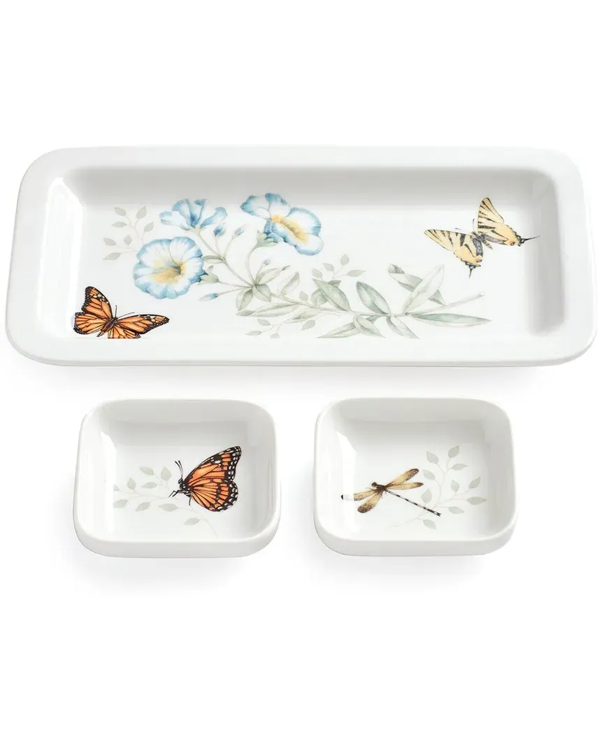 Butterfly Meadow 3-Piece Sushi Set - Multi, Porcelain image