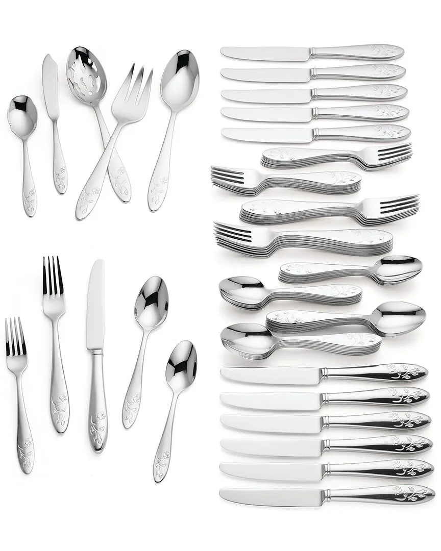 Butterfly Meadow 65pc Flatware Set - Metallic