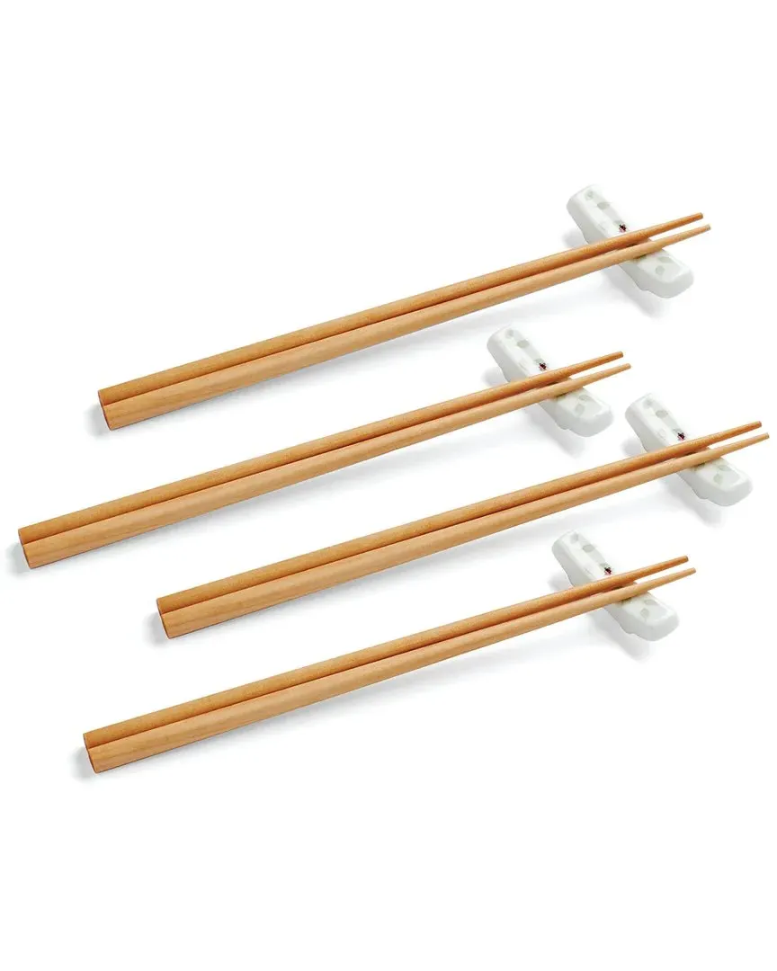 Butterfly Meadow Chopsticks & Stands Set - Multi image