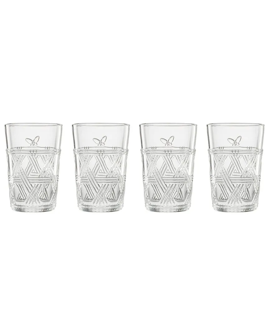 Butterfly Meadow Set of 4 Tall Glasses - Clear, Glass image
