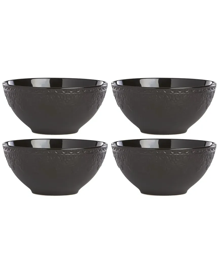 Chelse Muse Fleur 4Pc All-Purpose Bowl Set - Black, Ironstone image