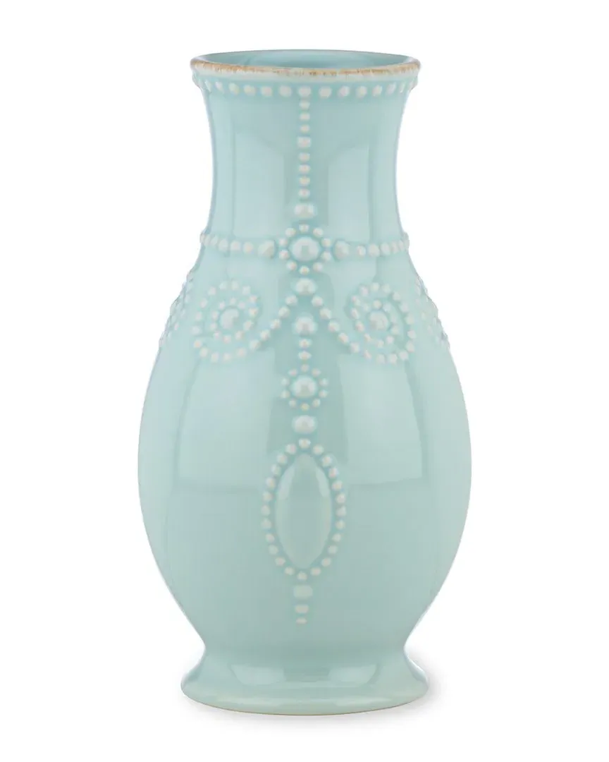 French Perle Fluted Vase - Ice Blue, Stoneware