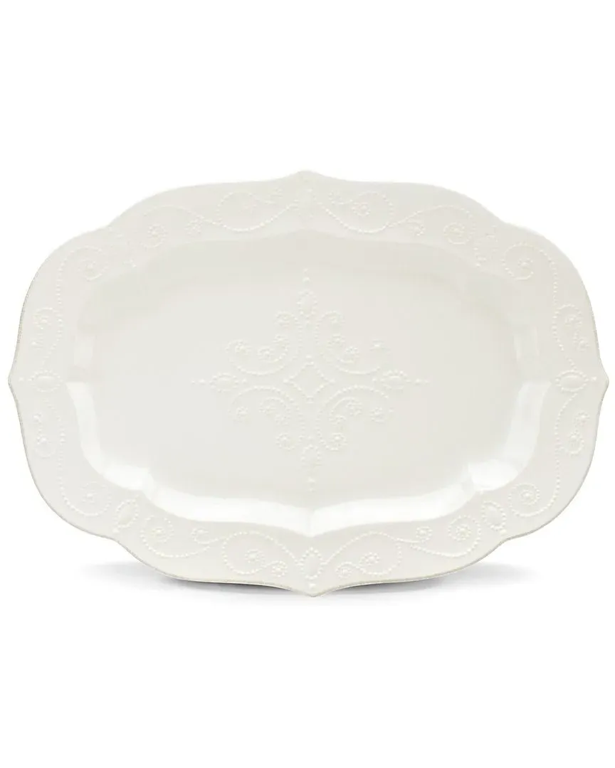 French Perle Oval Serving Platter - White