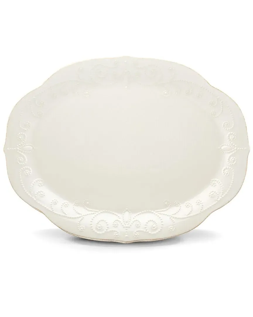 French Perle Oval Serving Platter - White