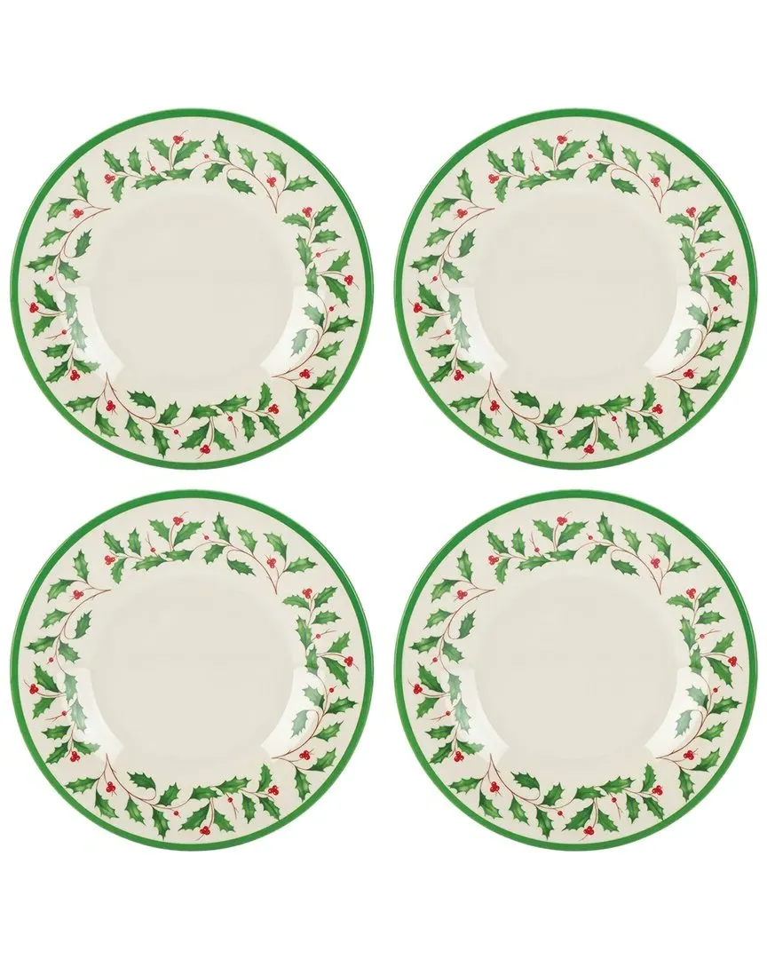 Holiday 4pc Melamine Accent Plate Set - Multicolor