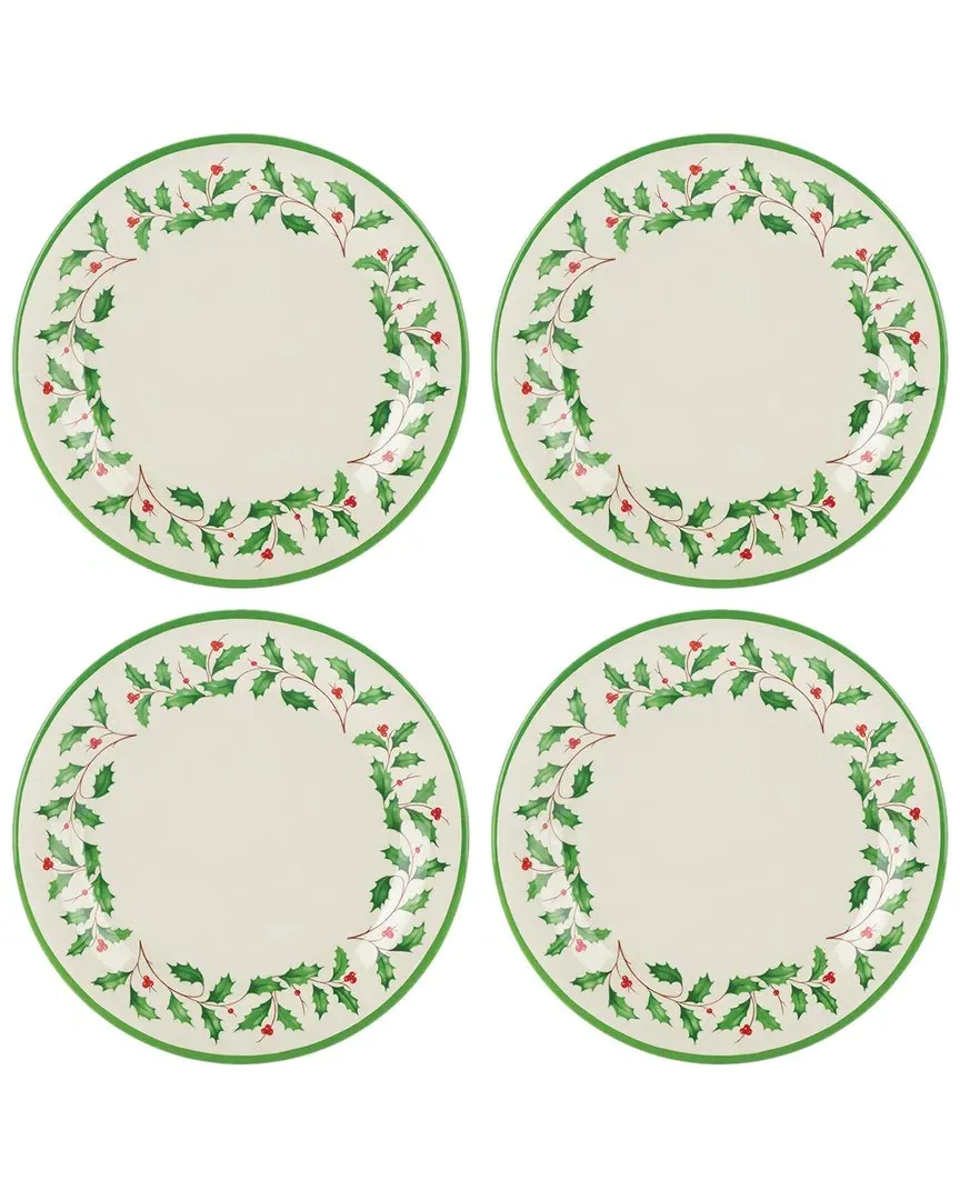 Holiday 4pc Melamine Dinner Plate Set - Multicolor image