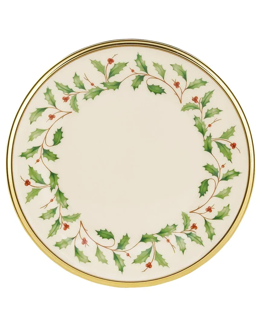 Holiday Bread Plate - White, Porcelain image