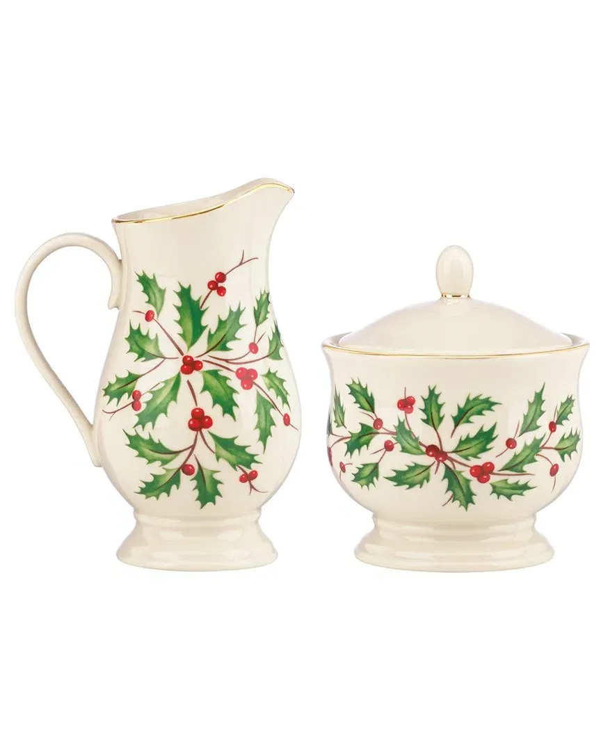 Holiday Sugar & Creamer Set - Ivory, Porcelain image