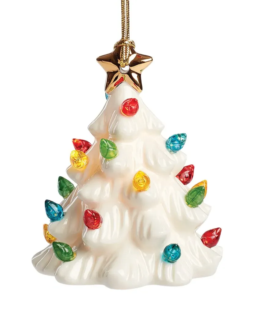 Treasured Traditions Light-Up Tree Christmas Ornament - White