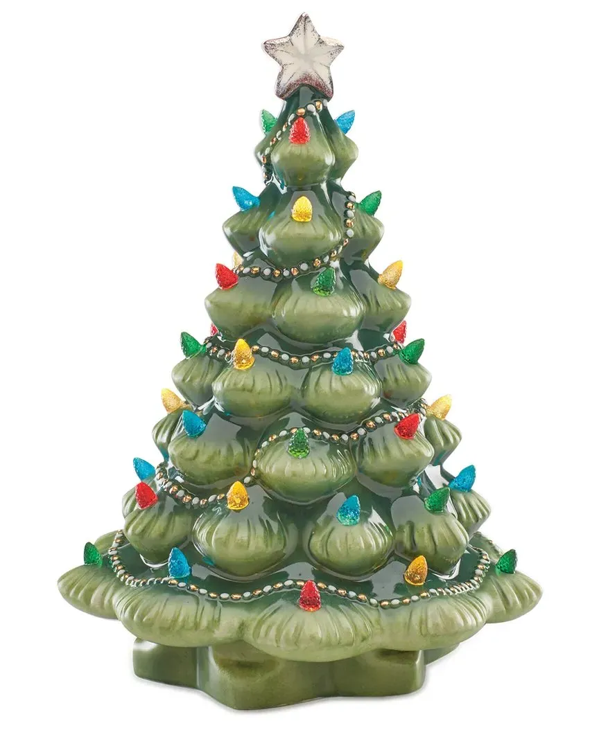 Treasured Traditions Light-Up Tree Figurine - Multicolor, Ceramic
