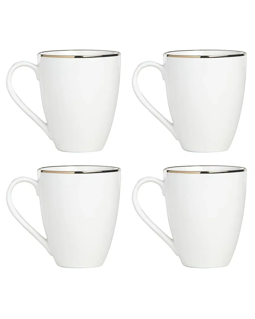 Trianna Set of 4 Mugs - White, Porcelain