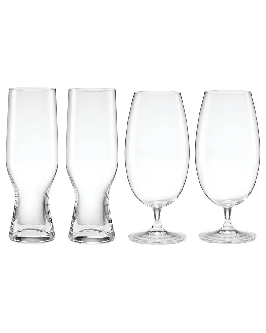 Tuscany Classics Set of 4 Assorted Beer Glasses - Clear