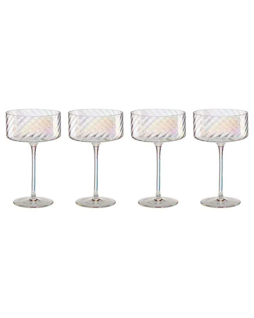 Tuscany Classics Set of 4 Iridescent Coupe Glasses