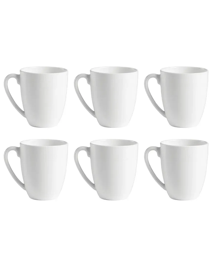 Tuscany Classics Set of 6 Mugs - White, Bone China